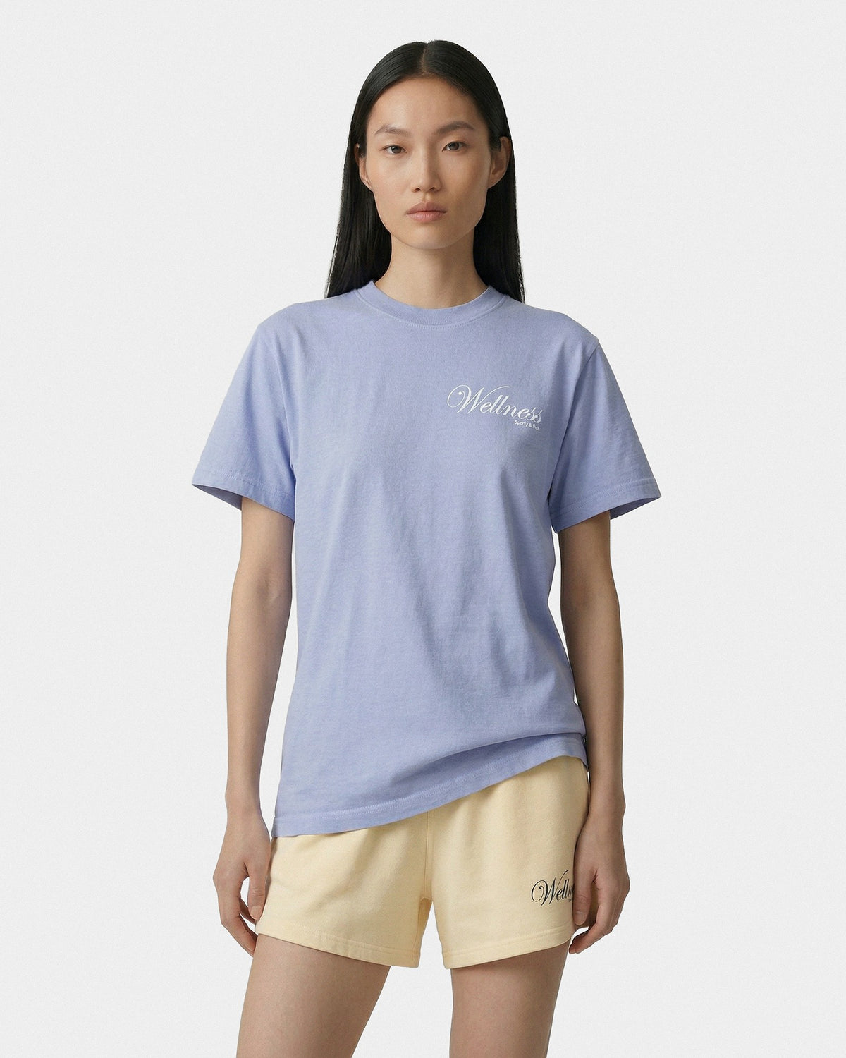 Avenue T-Shirt - Periwinkle/White Sporty & Rich Discount