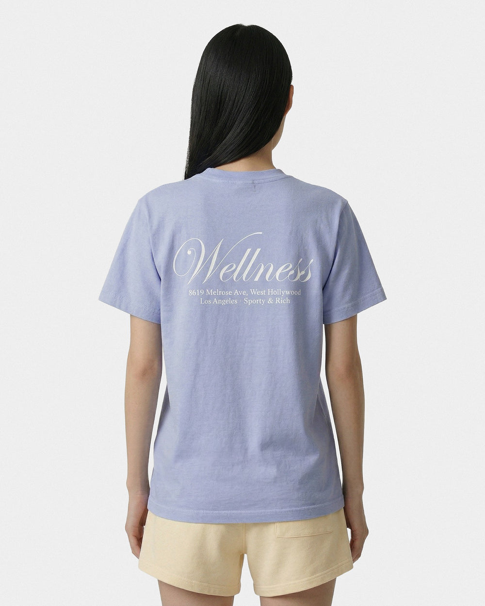 Avenue T-Shirt - Periwinkle/White Sporty & Rich Discount