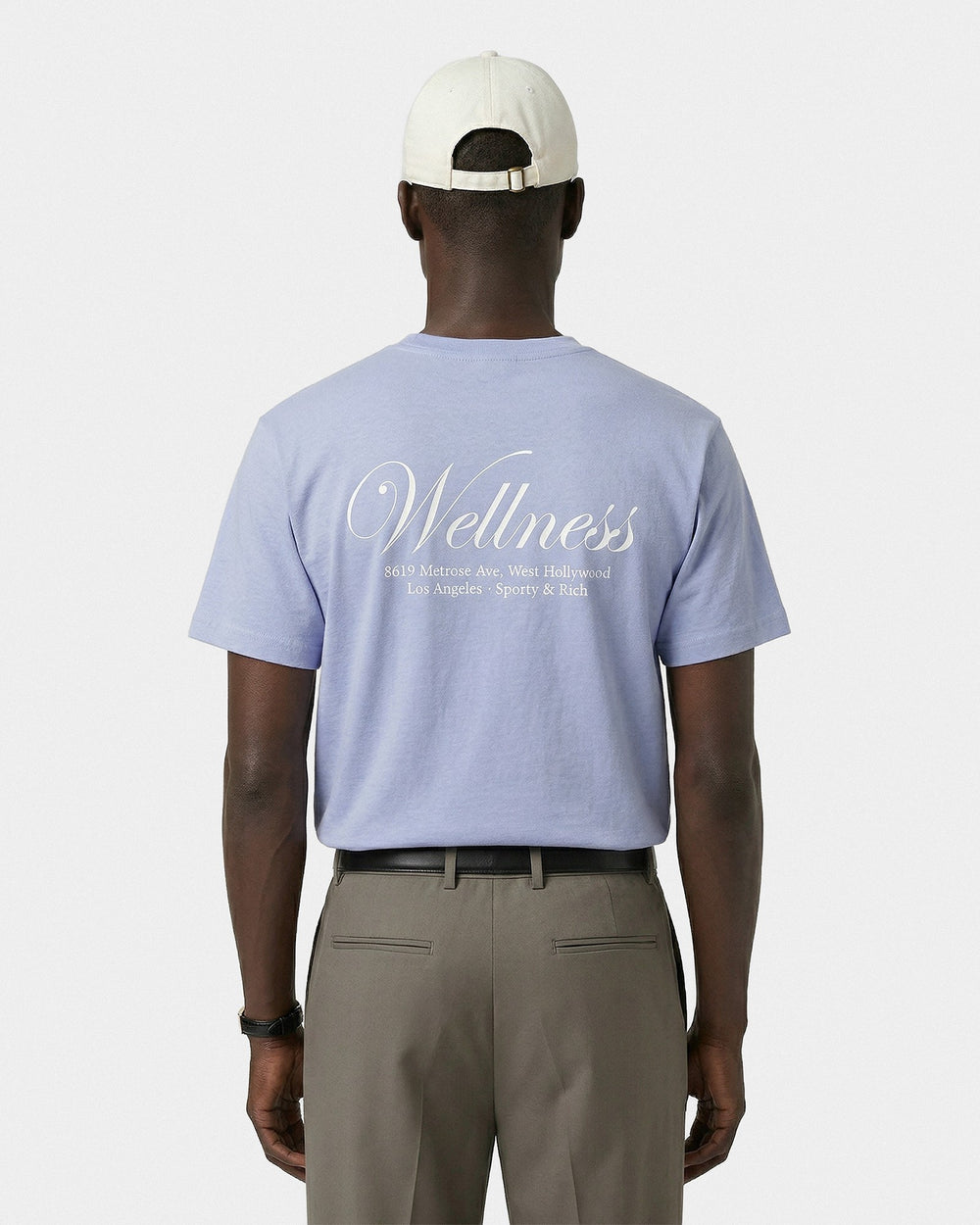 Avenue T-Shirt - Periwinkle/White Sporty & Rich Discount