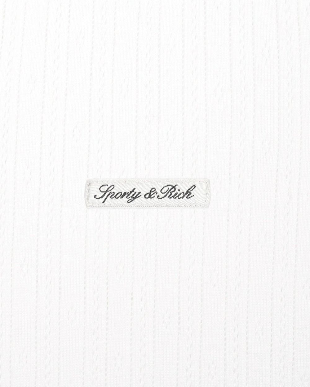 Signature Logo Pointelle Tank - White Sporty & Rich US