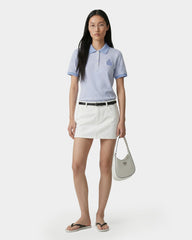 NY Crest Prep Polo - Periwinkle Stripe Sporty & Rich Sale