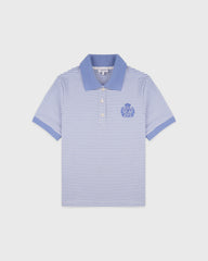 NY Crest Prep Polo - Periwinkle Stripe Sporty & Rich Sale