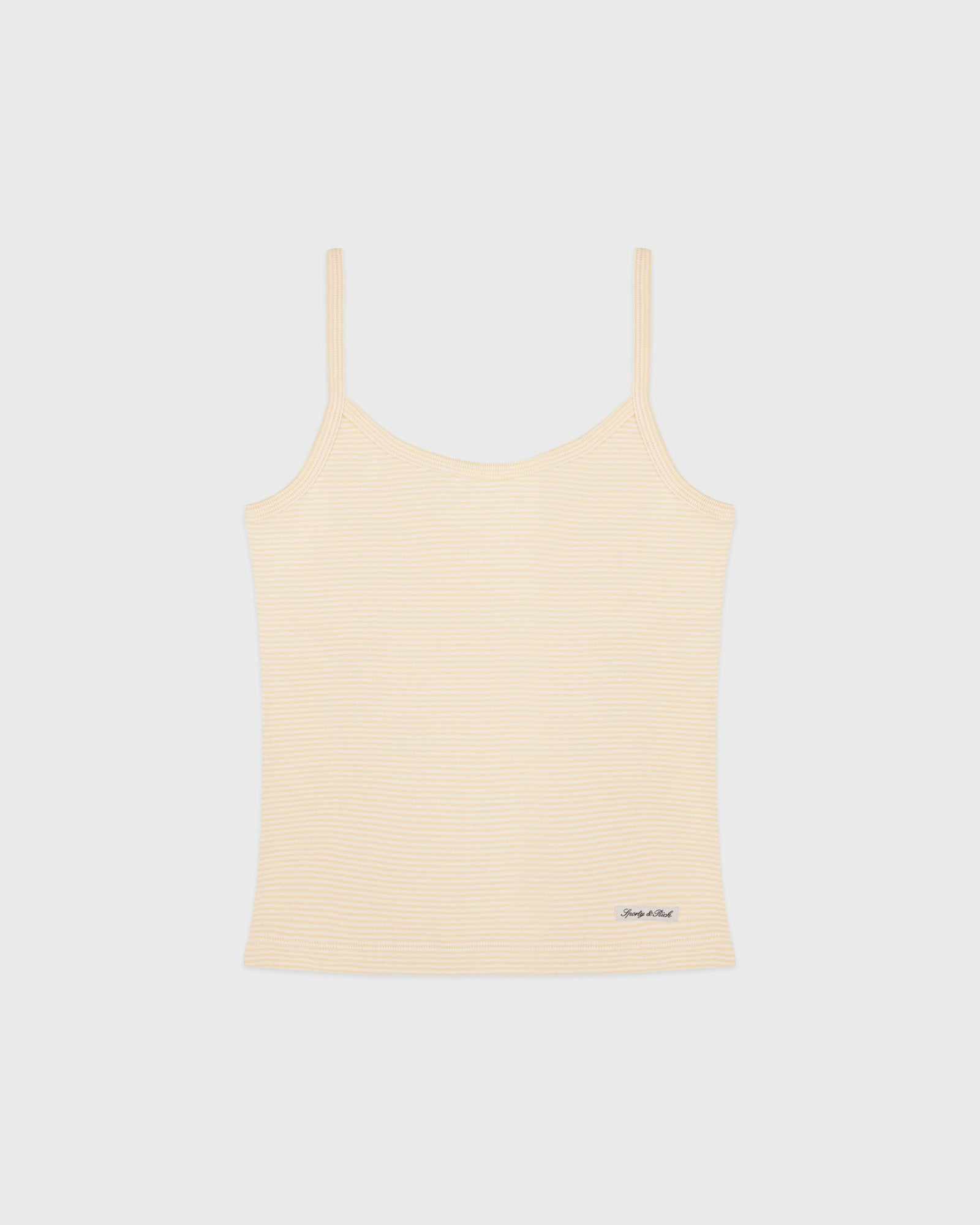 Signature Logo House Tank - Almond Striped Sporty & Rich For Sale