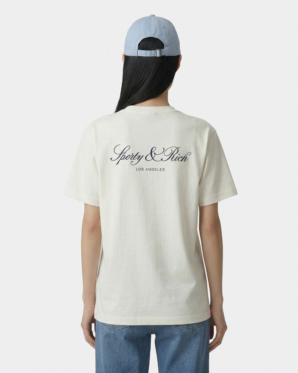 Vendome LA T-Shirt - Ecru/Navy Sporty & Rich Sale