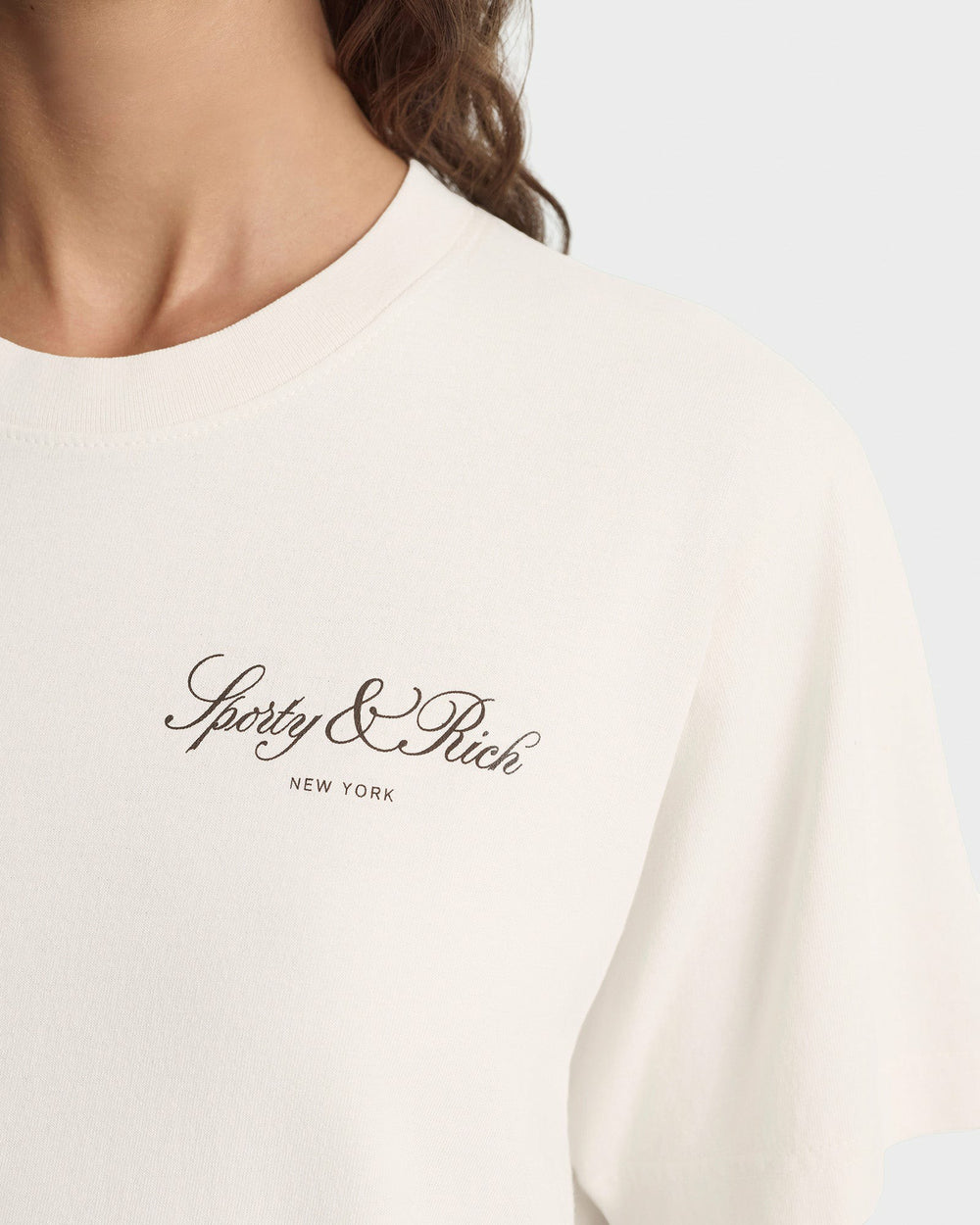 Vendome T-Shirt - Ecru/Chocolate Sporty & Rich Online