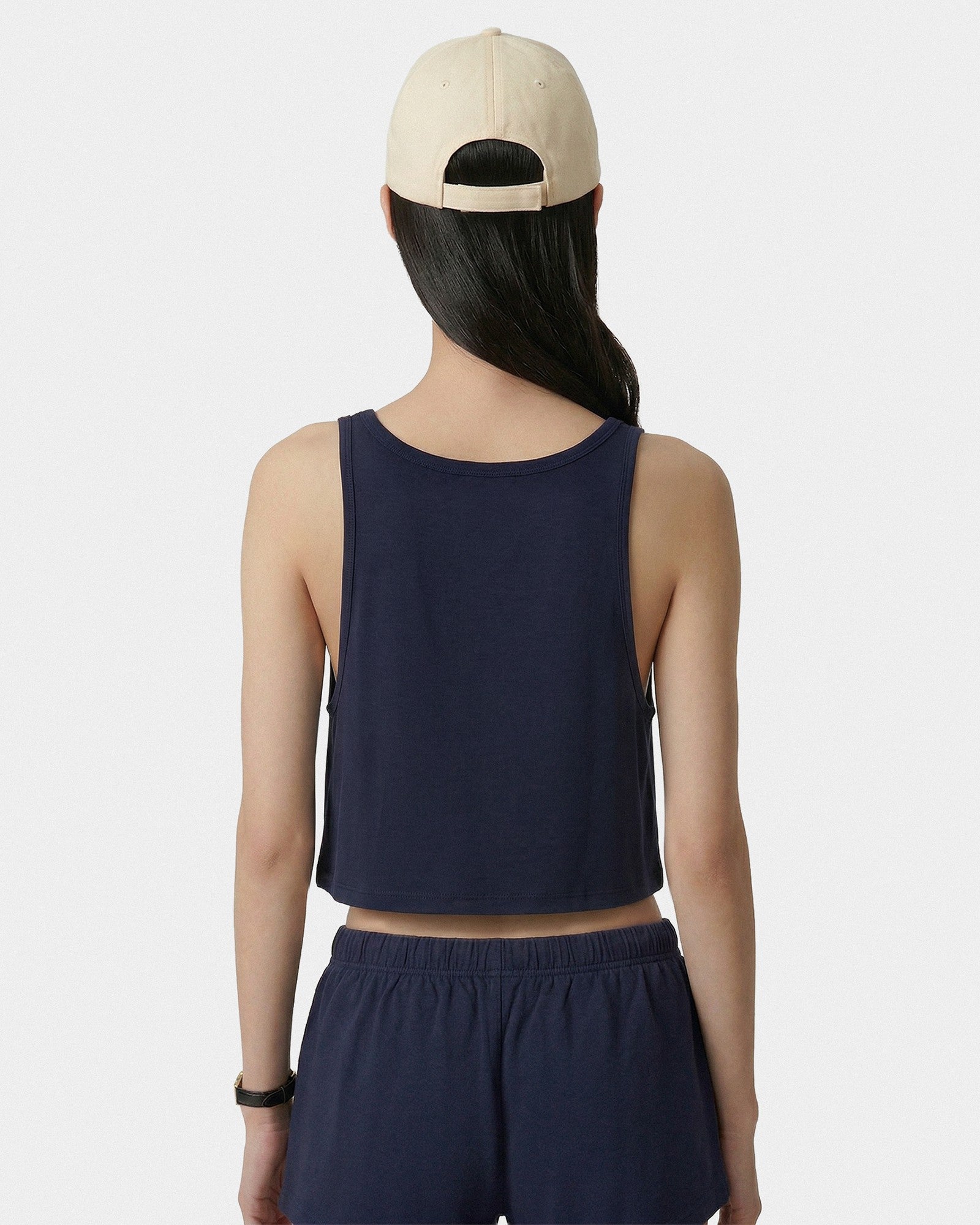 Signature Logo Lounge Tank - Navy Sporty & Rich Discount