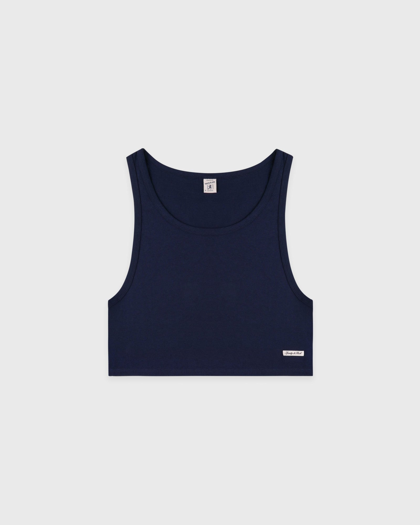 Signature Logo Lounge Tank - Navy Sporty & Rich Discount
