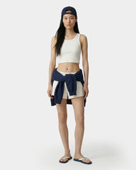 Signature Logo Lounge Tank - Ecru Sporty & Rich For Sale