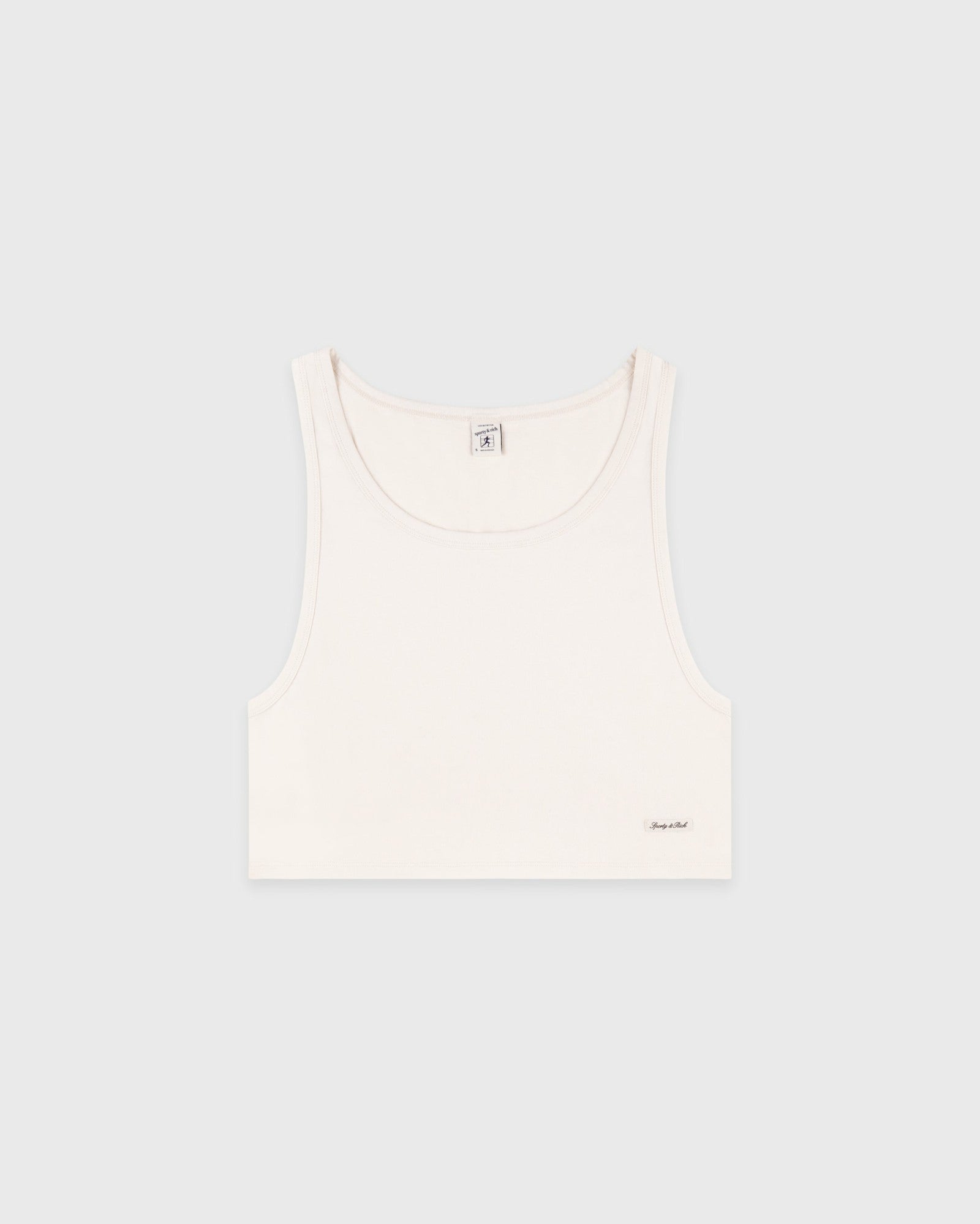 Signature Logo Lounge Tank - Ecru Sporty & Rich For Sale