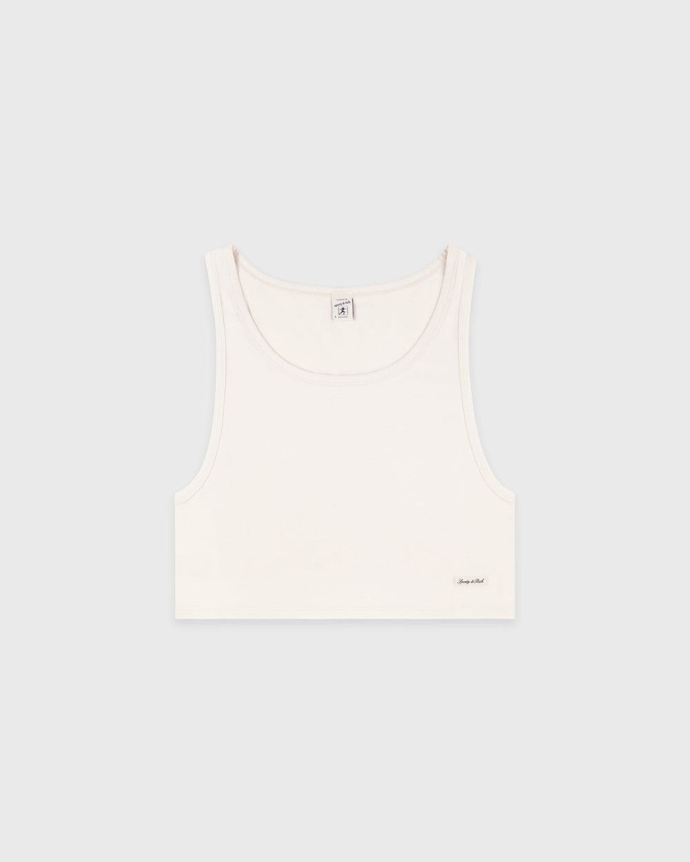 Signature Logo Lounge Tank - Ecru Sporty & Rich For Sale