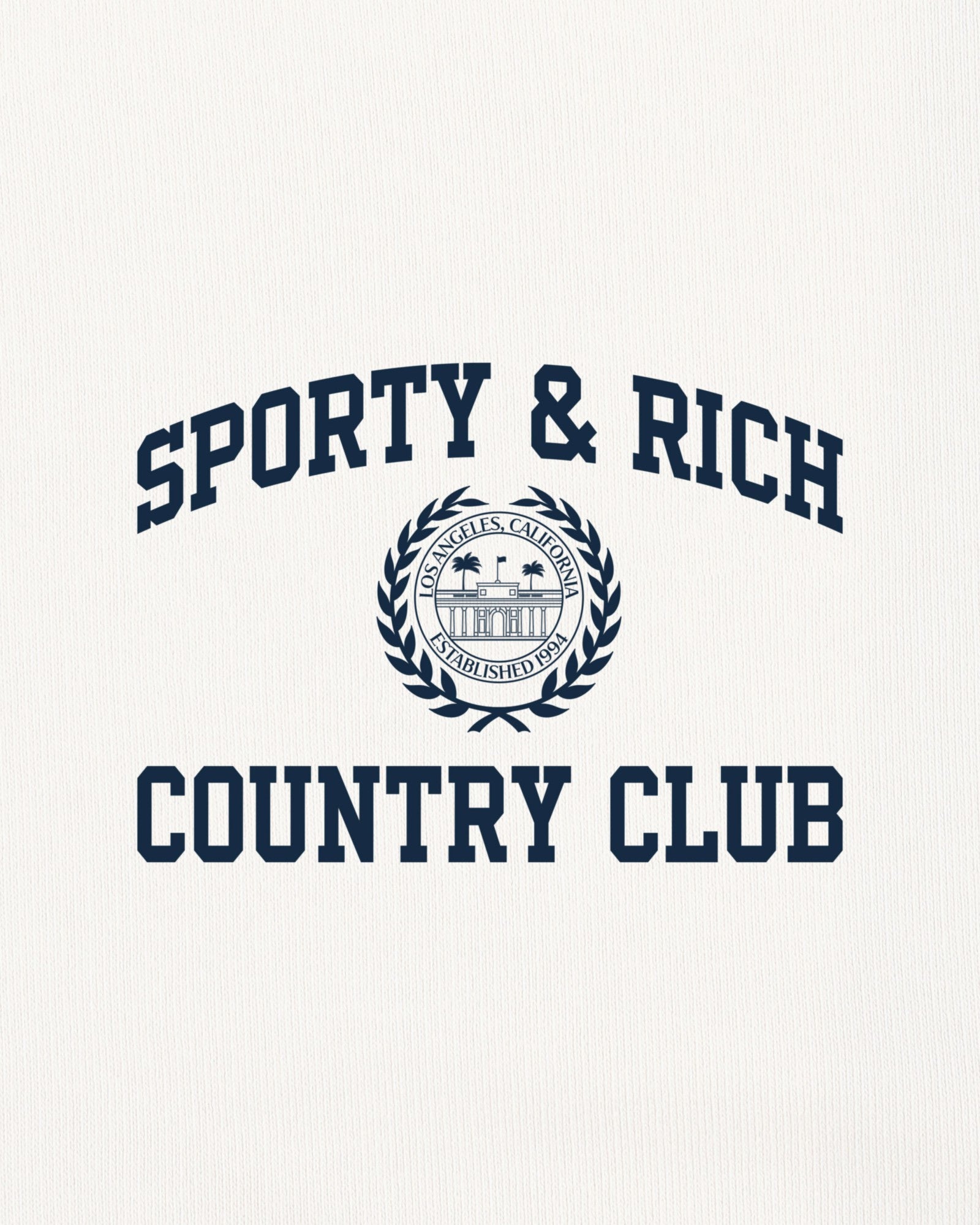 Varsity Crest Essential Tee - Ecru/Navy Sporty & Rich Outlet