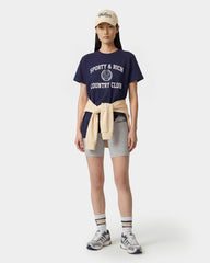 Varsity Crest Essential Tee - Navy/White Sporty & Rich US
