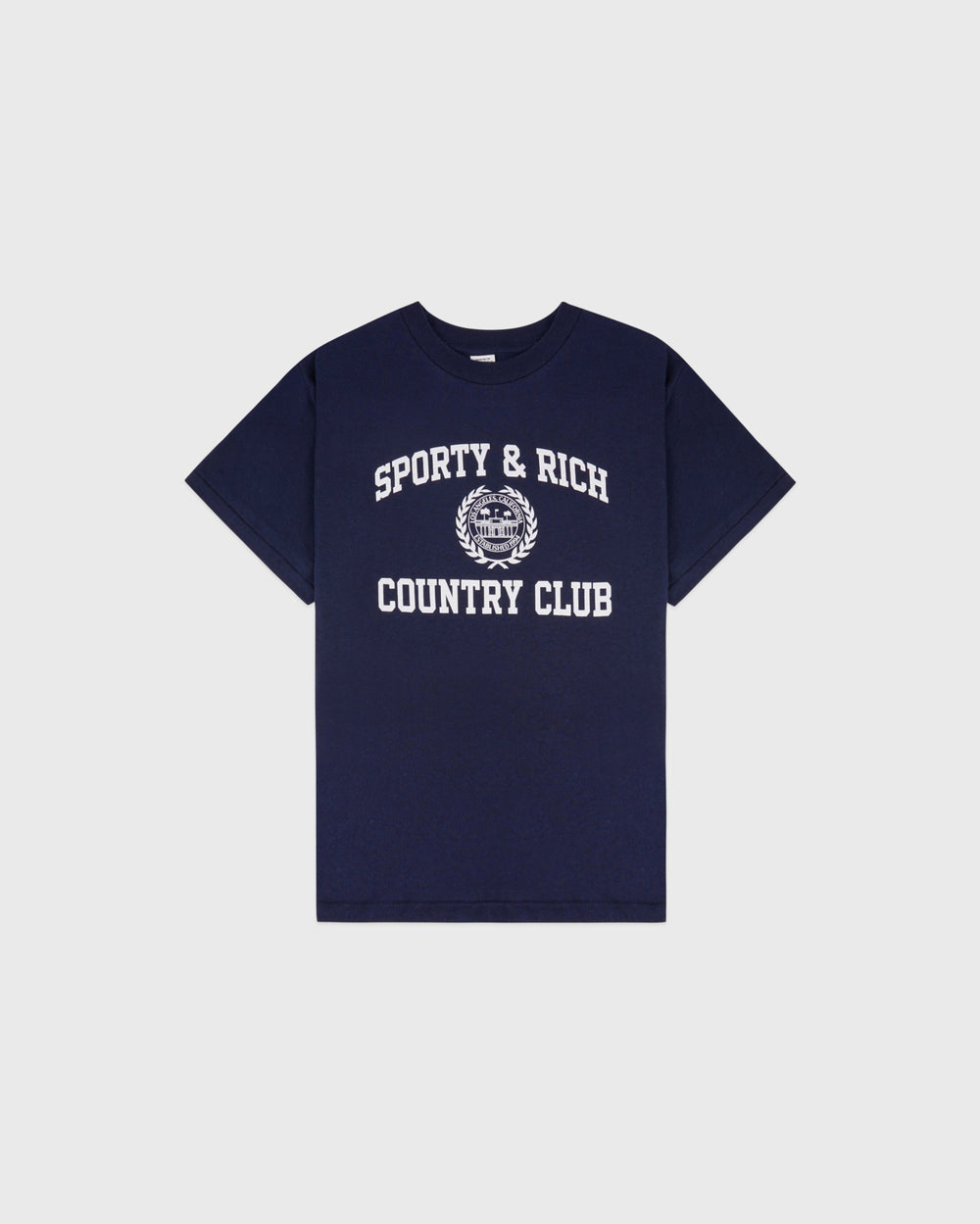 Varsity Crest Essential Tee - Navy/White Sporty & Rich US