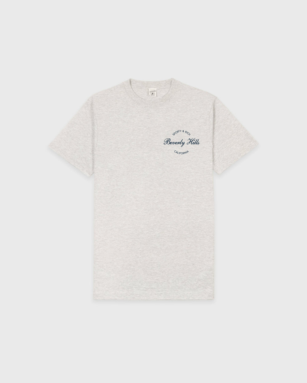 Beverly Script T-Shirt - Heather Gray/Navy Sporty & Rich Sale