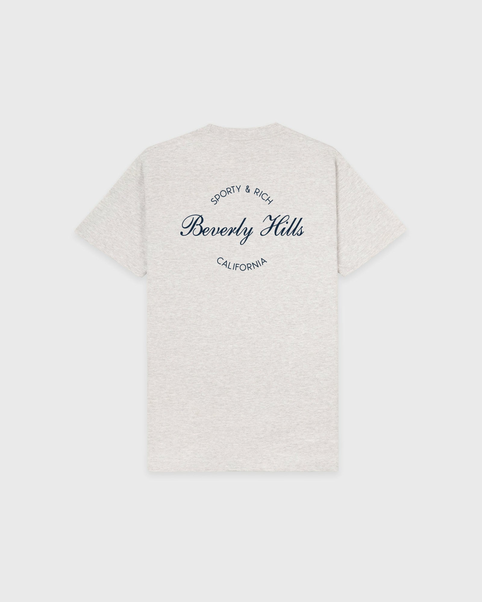 Beverly Script T-Shirt - Heather Gray/Navy Sporty & Rich Sale