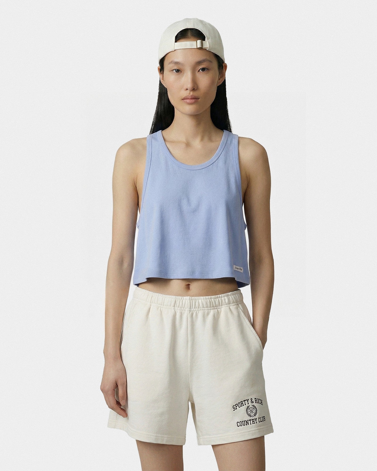 Signature Logo Lounge Tank - Periwinkle Sporty & Rich Online