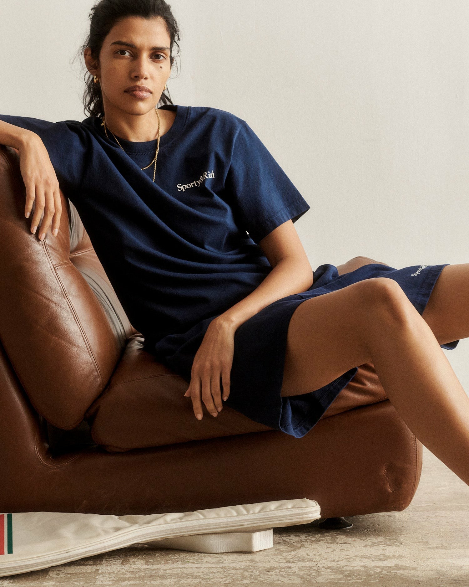 Play Tennis T-Shirt - Navy/White Sporty & Rich Discount