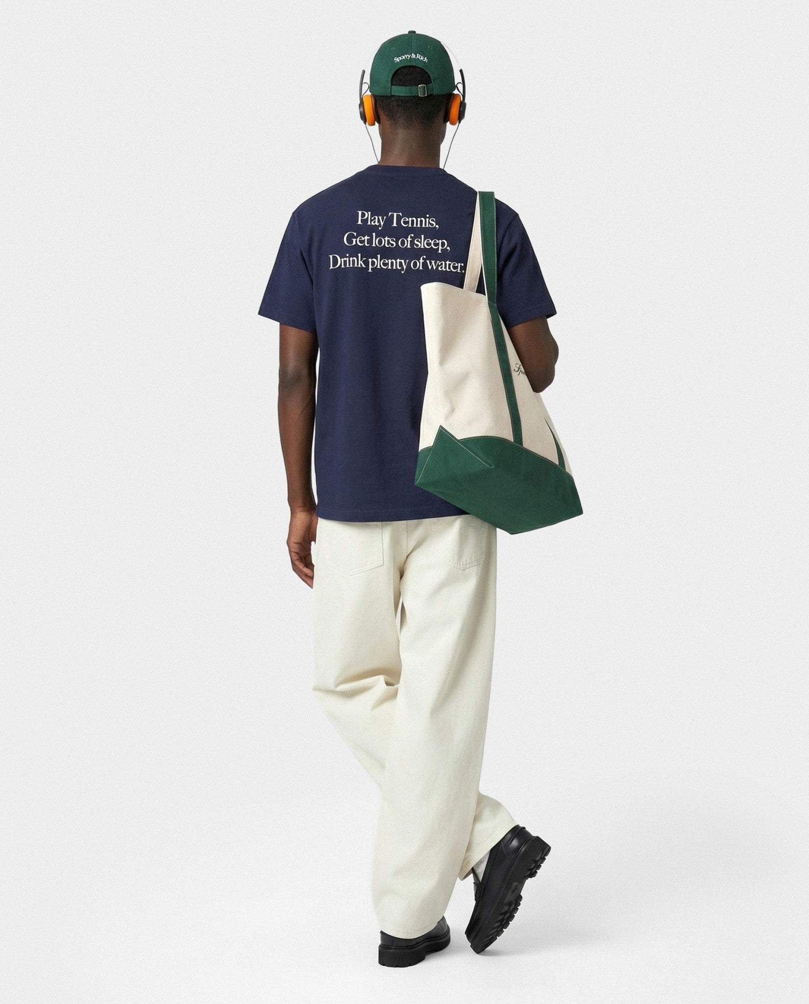 Play Tennis T-Shirt - Navy/White Sporty & Rich Discount