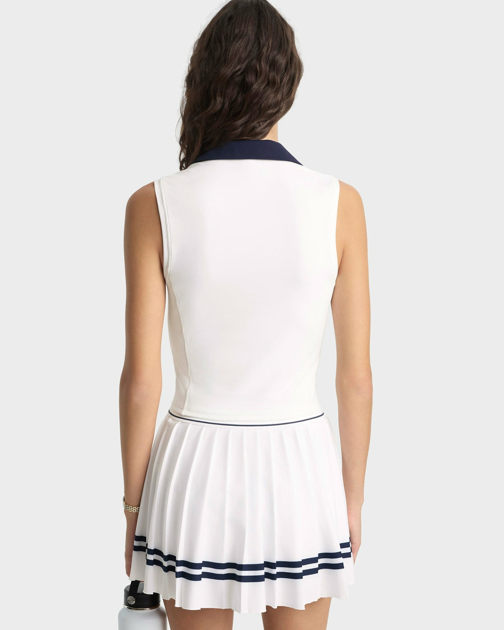 SRC Sports Polo Vest - White/Navy Sporty & Rich Sale