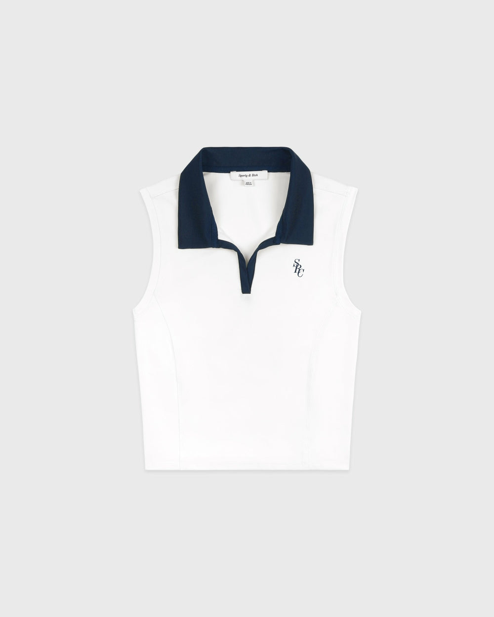 SRC Sports Polo Vest - White/Navy Sporty & Rich Sale