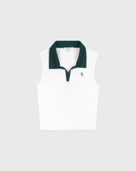 SRC Sports Polo Vest - White/Forest Sporty & Rich Online