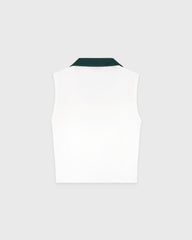 SRC Sports Polo Vest - White/Forest Sporty & Rich Online