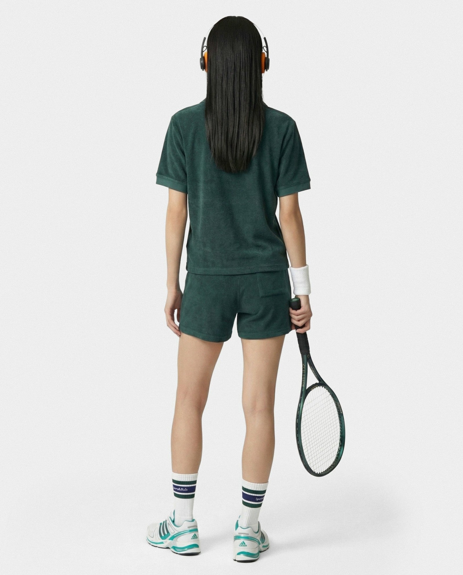 SRC Terry Polo - Forest/White Sporty & Rich Discount