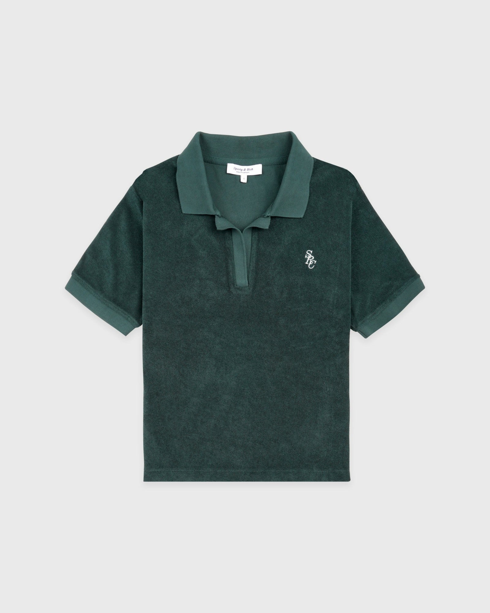 SRC Terry Polo - Forest/White Sporty & Rich Discount