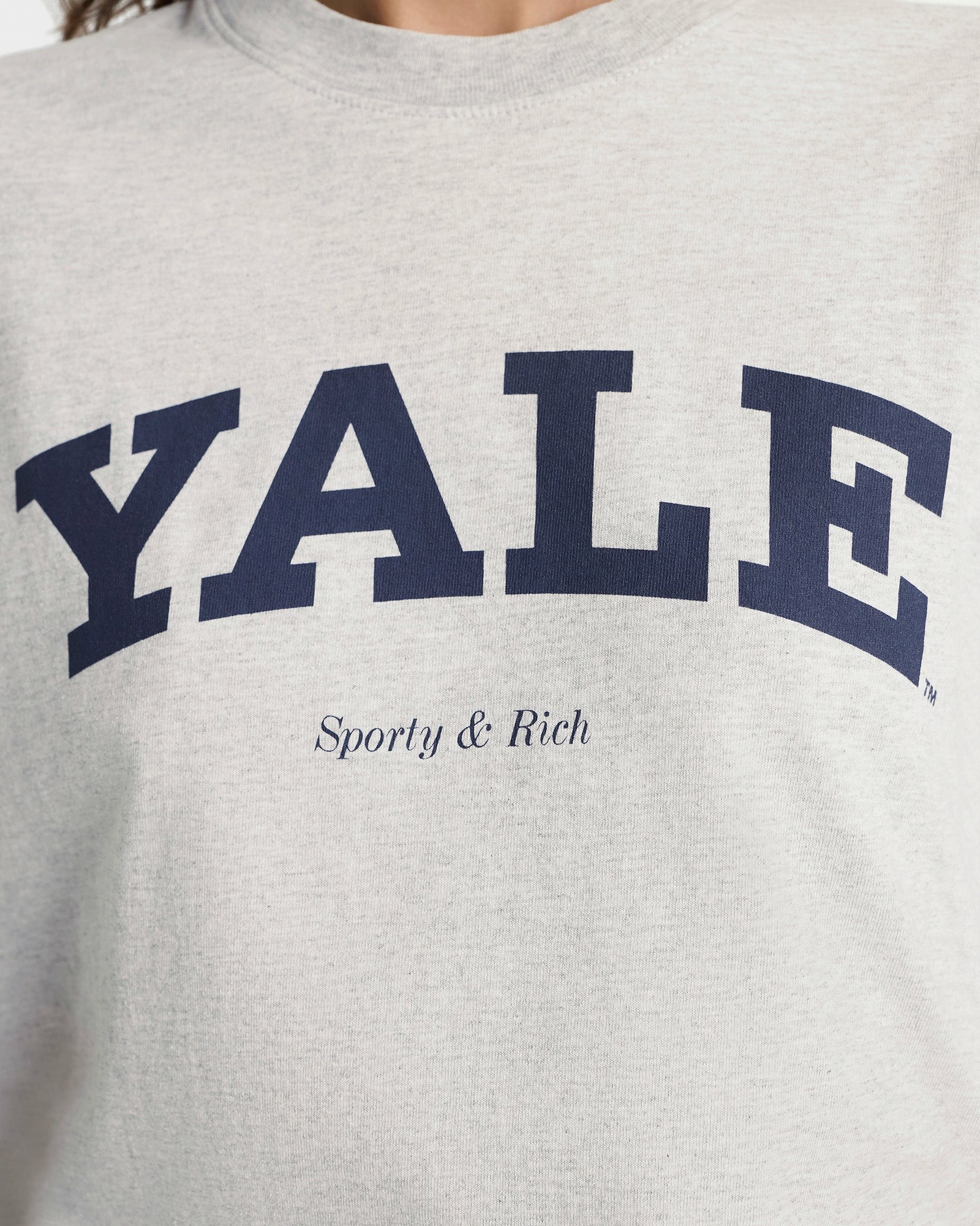 Yale Classic T-shirt - Heather Gray/Navy Sporty & Rich Sale