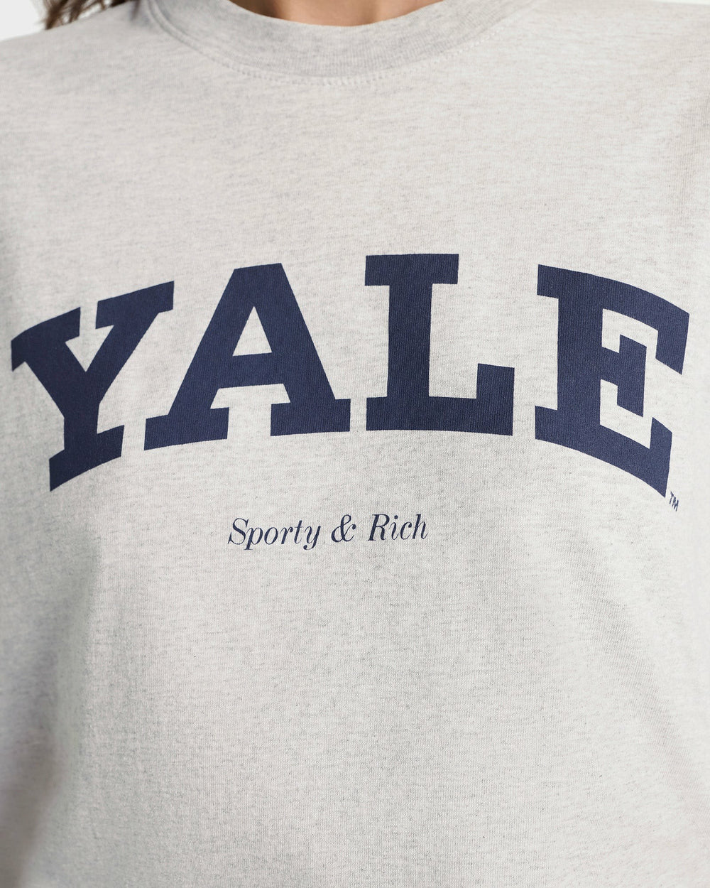 Yale Classic T-shirt - Heather Gray/Navy Sporty & Rich Sale
