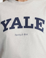 Yale Classic T-shirt - Heather Gray/Navy Sporty & Rich Sale