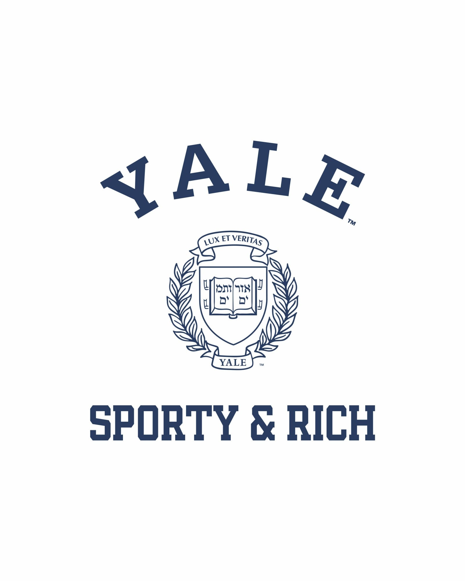 Veritas T-shirt - White/Navy Sporty & Rich Online