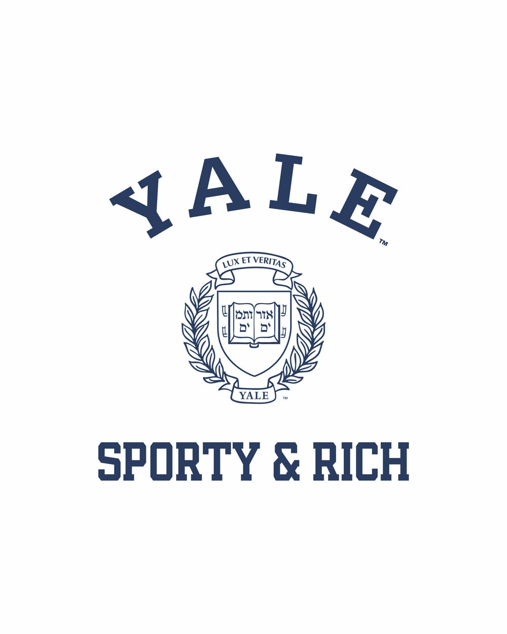Veritas T-shirt - White/Navy Sporty & Rich Online