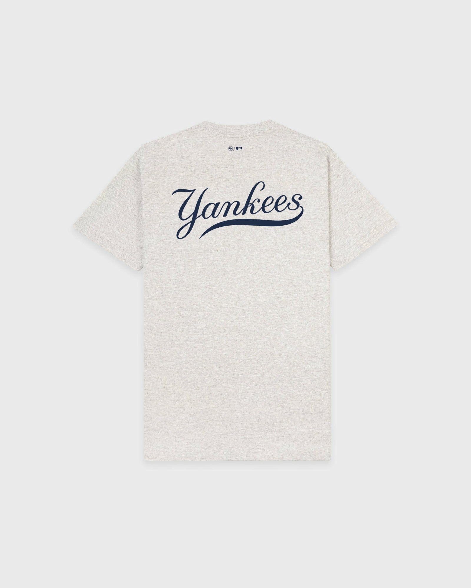 Yankees Curve T-Shirt - Heather Gray/Navy Sporty & Rich Outlet