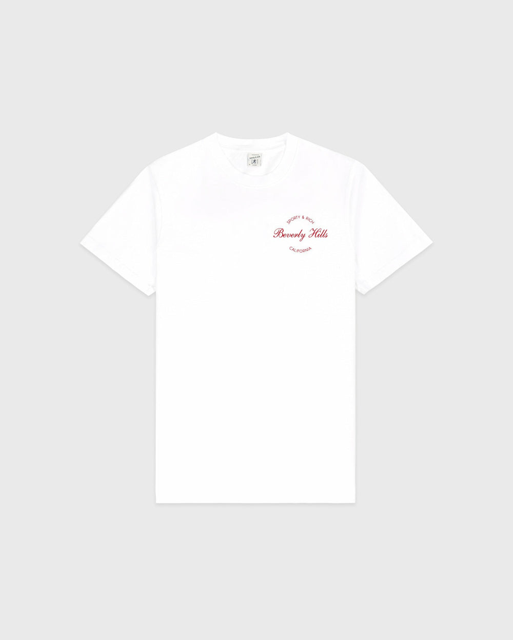 Beverly Script T-Shirt - White/Ruby Sporty & Rich Sale