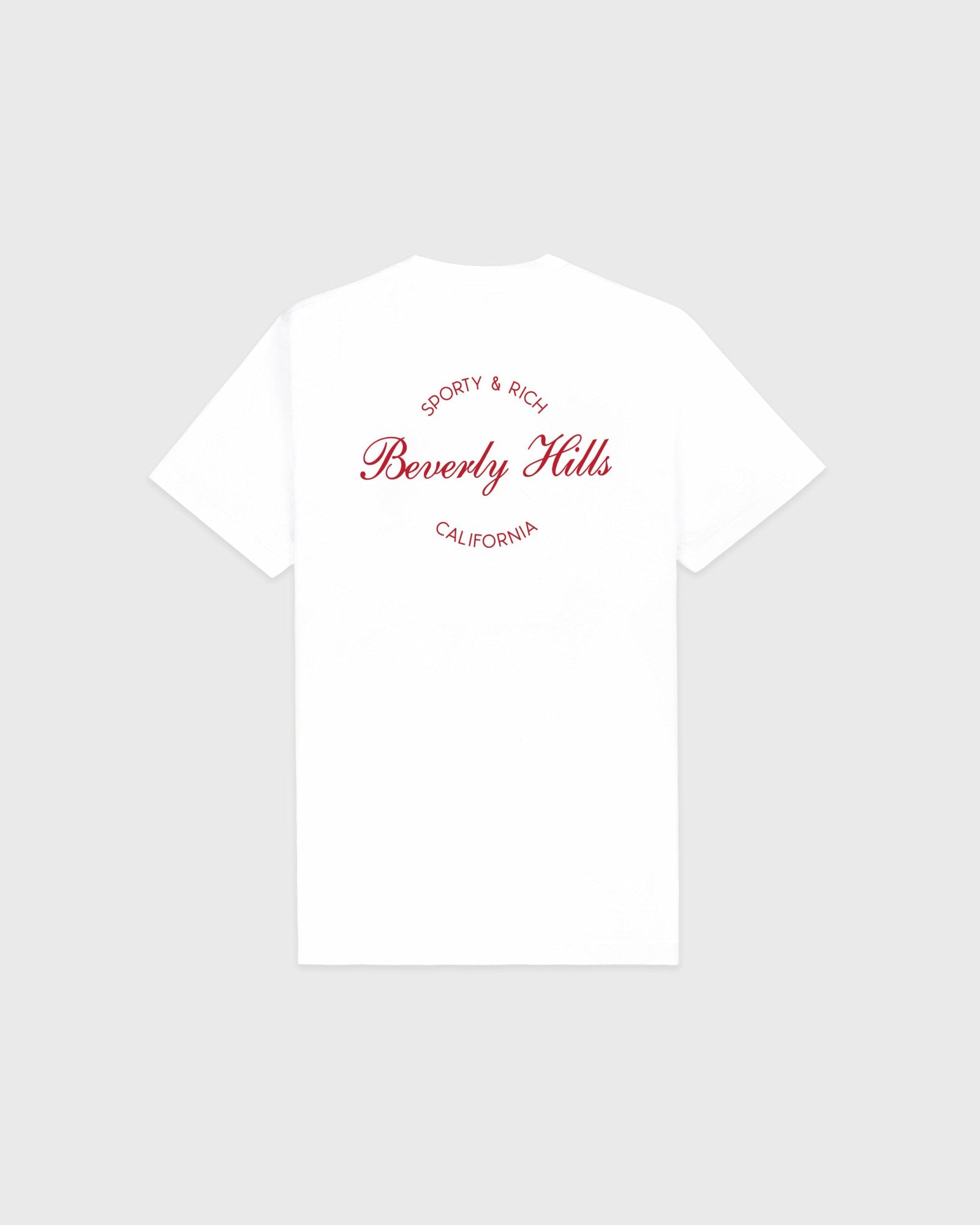 Beverly Script T-Shirt - White/Ruby Sporty & Rich Sale