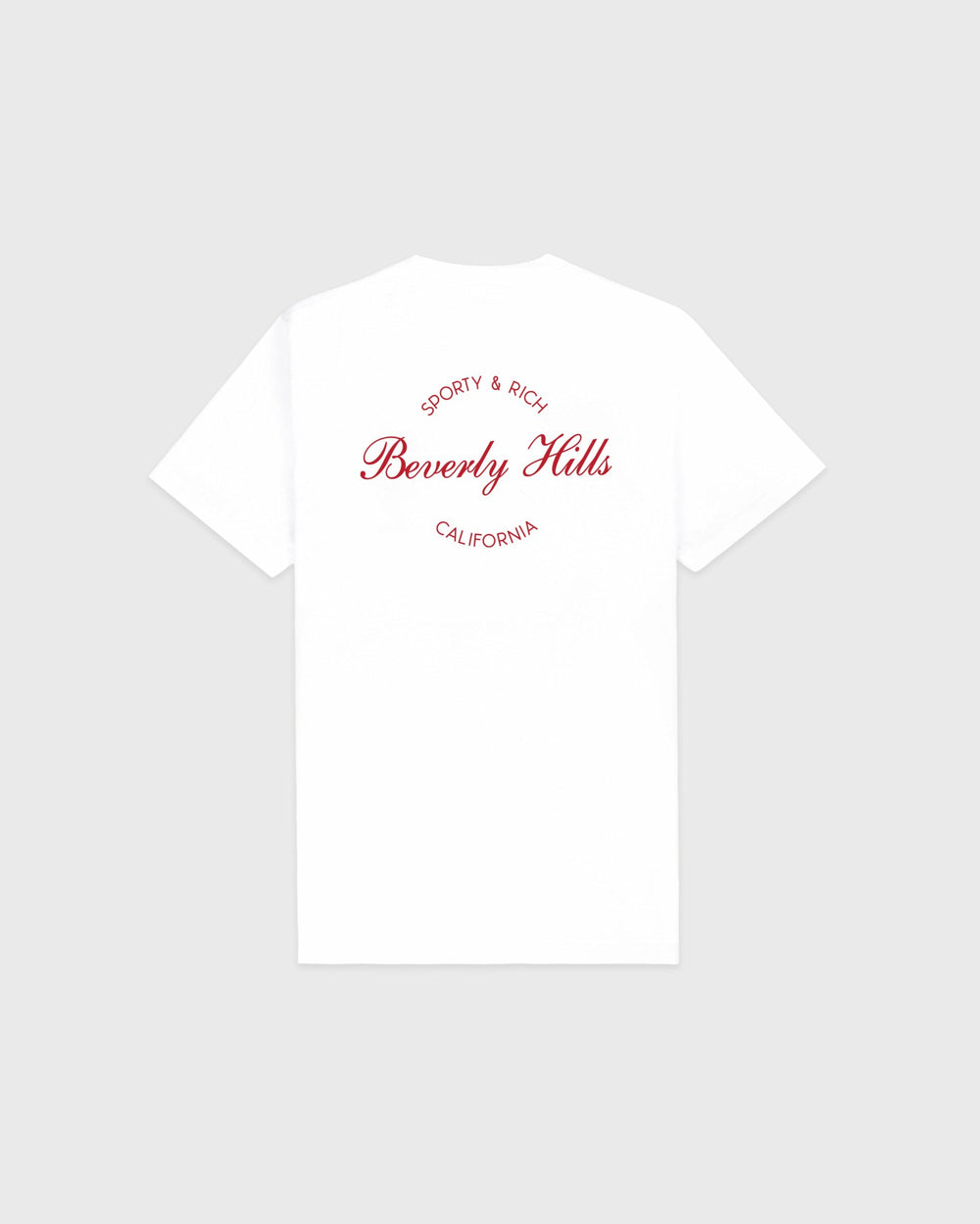 Beverly Script T-Shirt - White/Ruby Sporty & Rich Sale