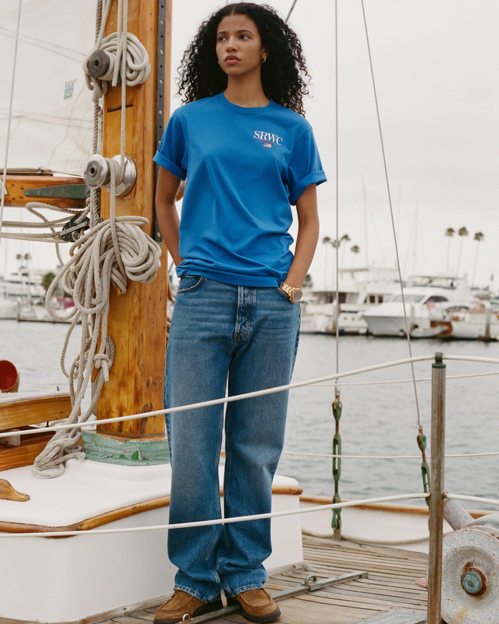 Nautical T-Shirt - Team Blue Sporty & Rich Discount