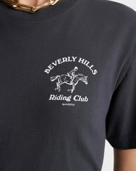 BH Riding Club T-Shirt - Faded Black/White Sporty & Rich Online