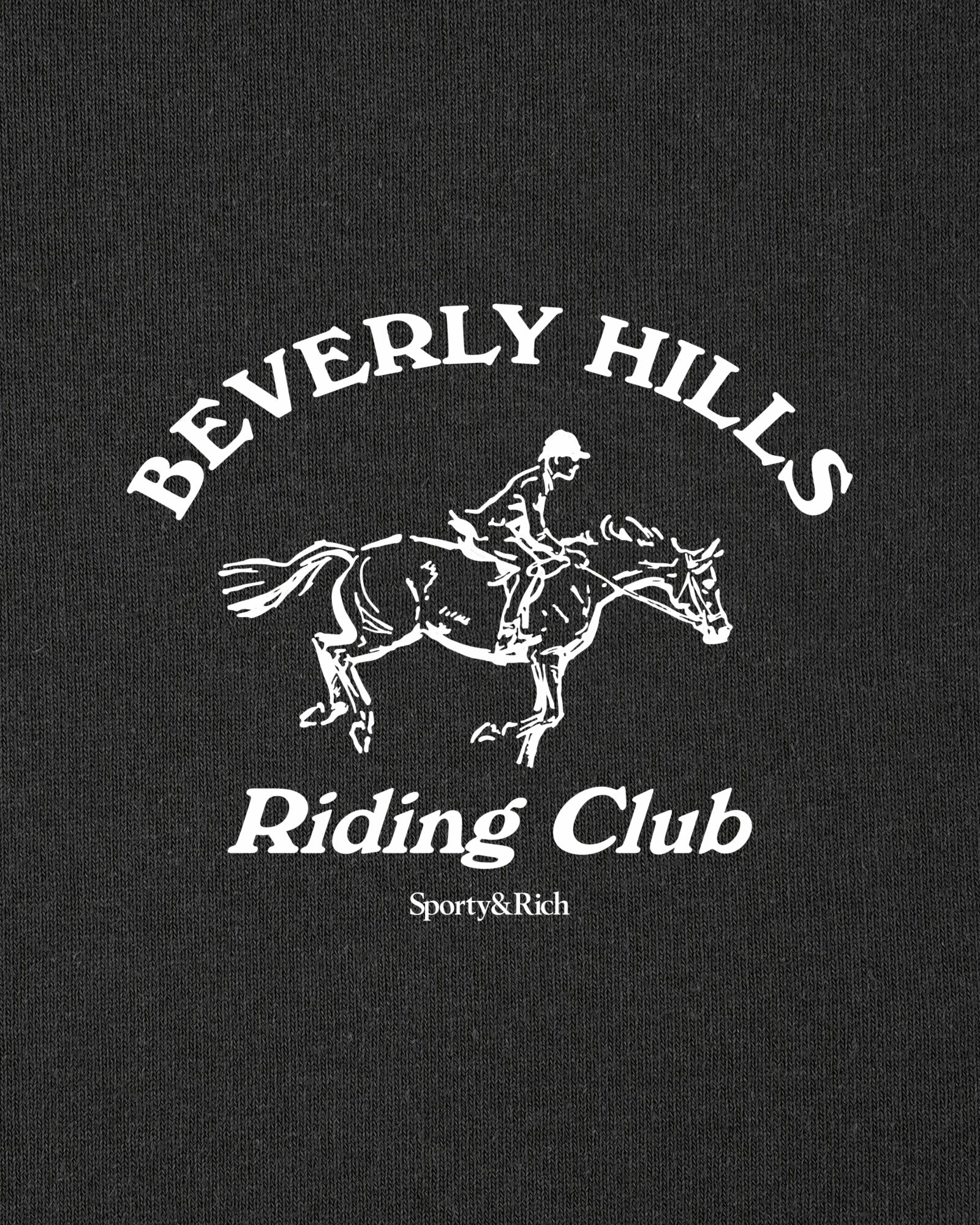 BH Riding Club T-Shirt - Faded Black/White Sporty & Rich Online