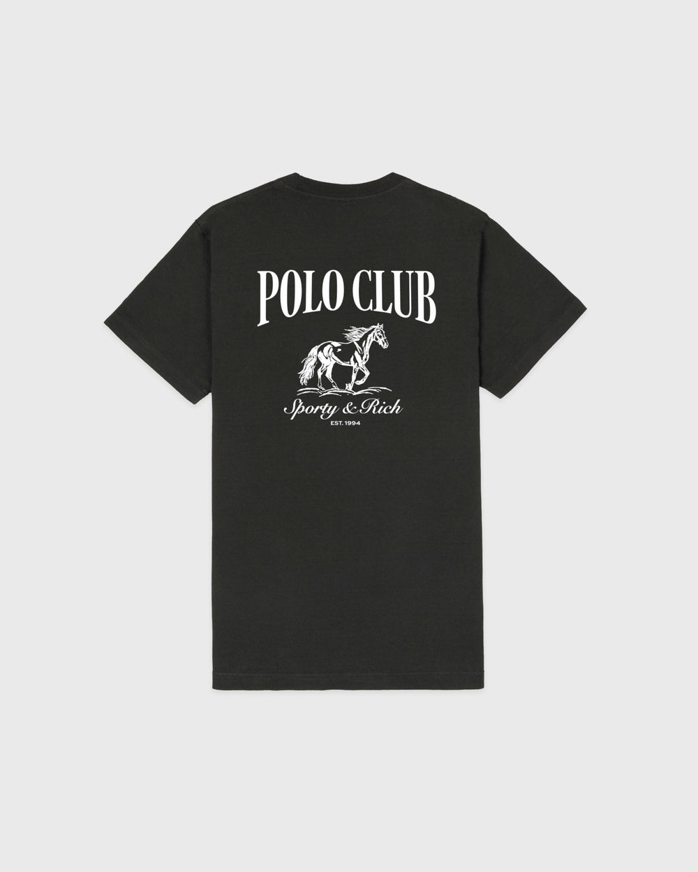 Stallion T-Shirt - Faded Black/White Sporty & Rich Discount