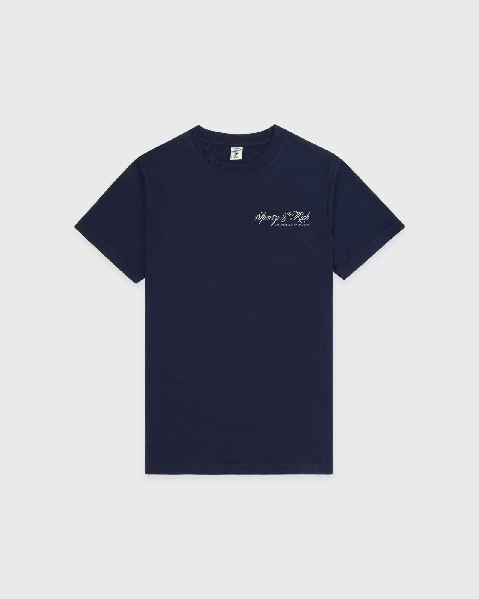 International T-Shirt - Navy/Ecru Sporty & Rich Outlet