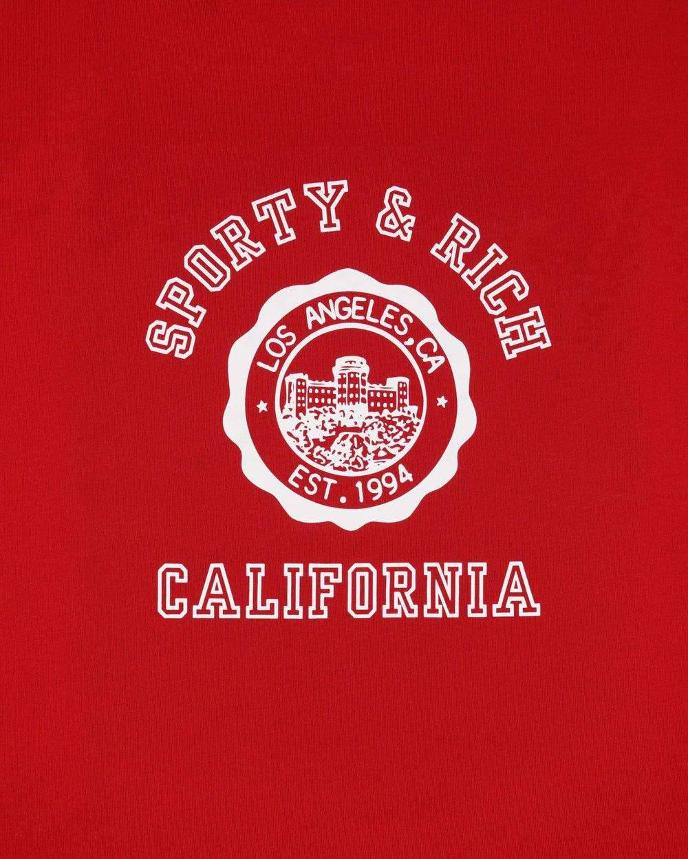 California Emblem Long Football Tee - Ruby/White Sporty & Rich Outlet