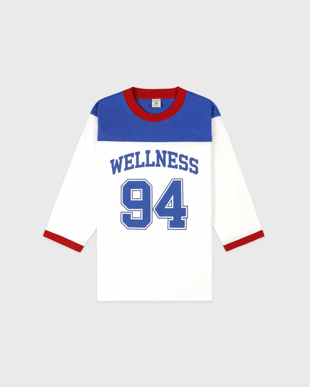 Wellness 94 Long Football Tee - White/Ruby/Team Blue Sporty & Rich Sale