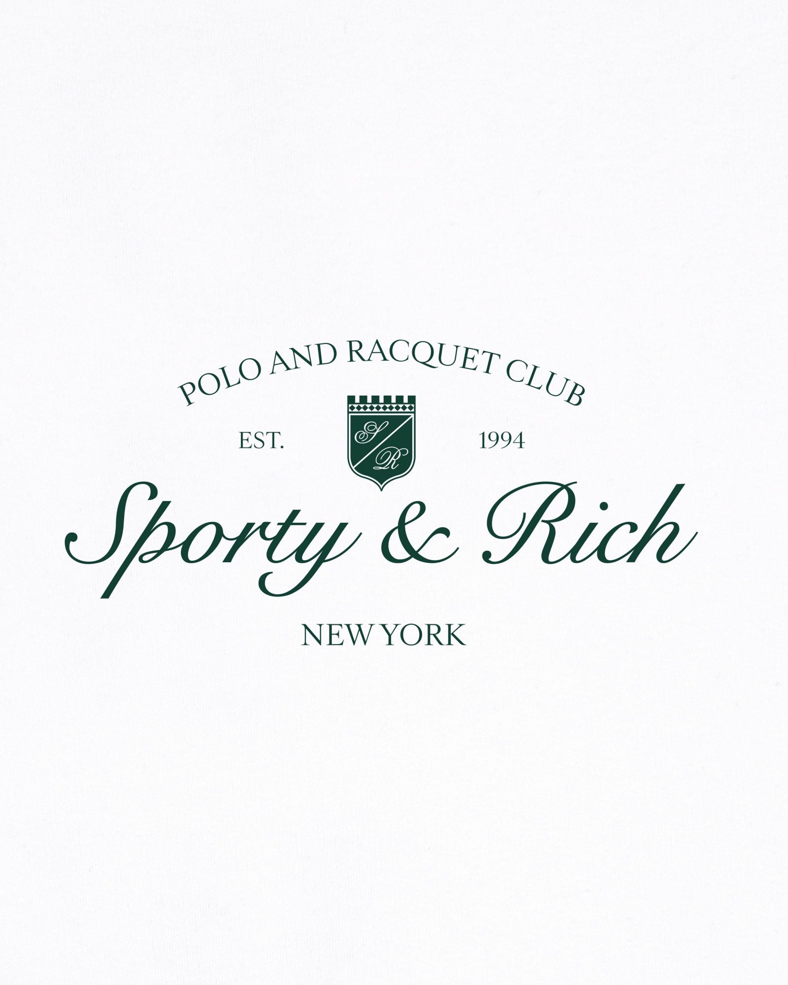 Syracuse T-Shirt - White/Forest Sporty & Rich Online