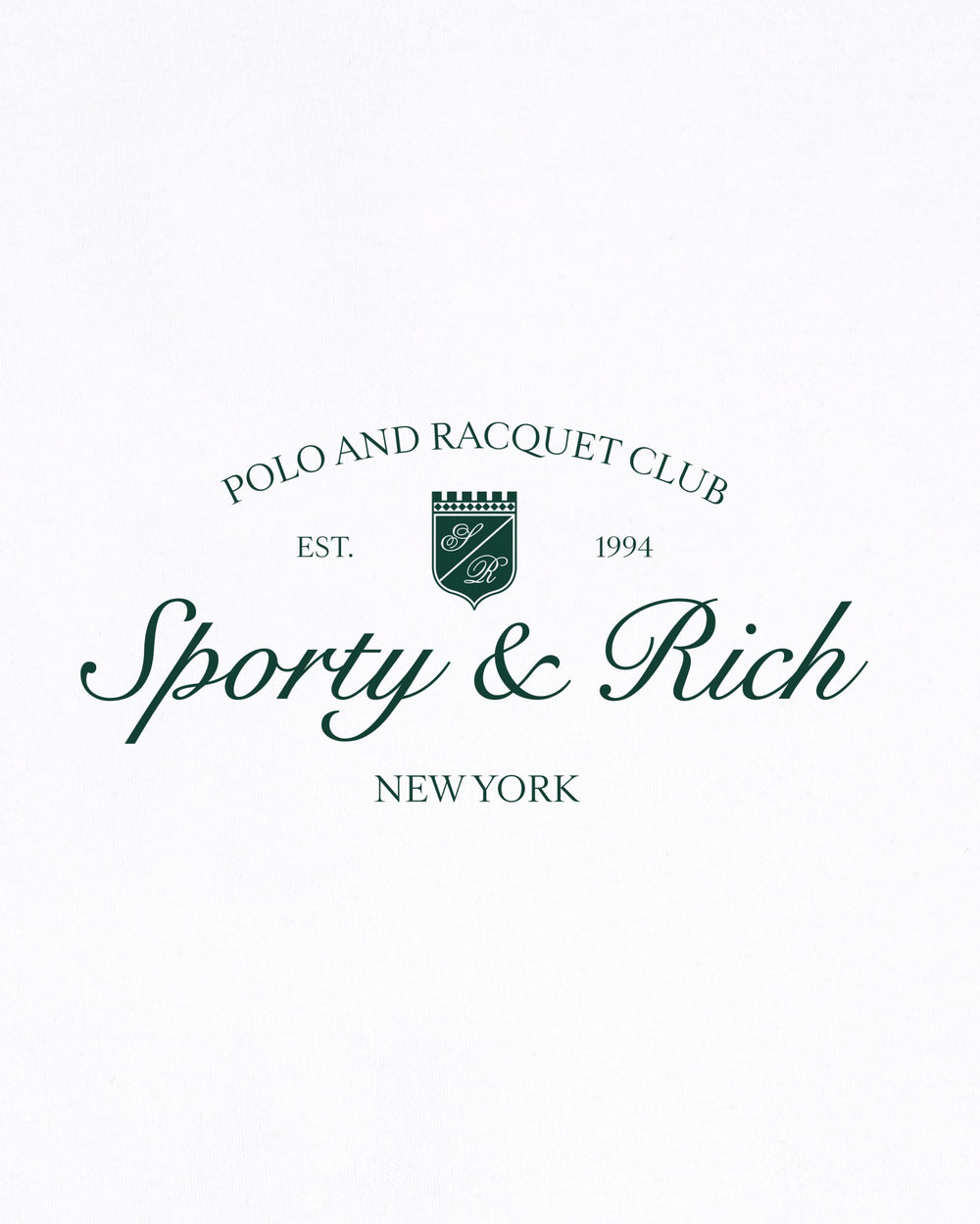 Syracuse T-Shirt - White/Forest Sporty & Rich Online