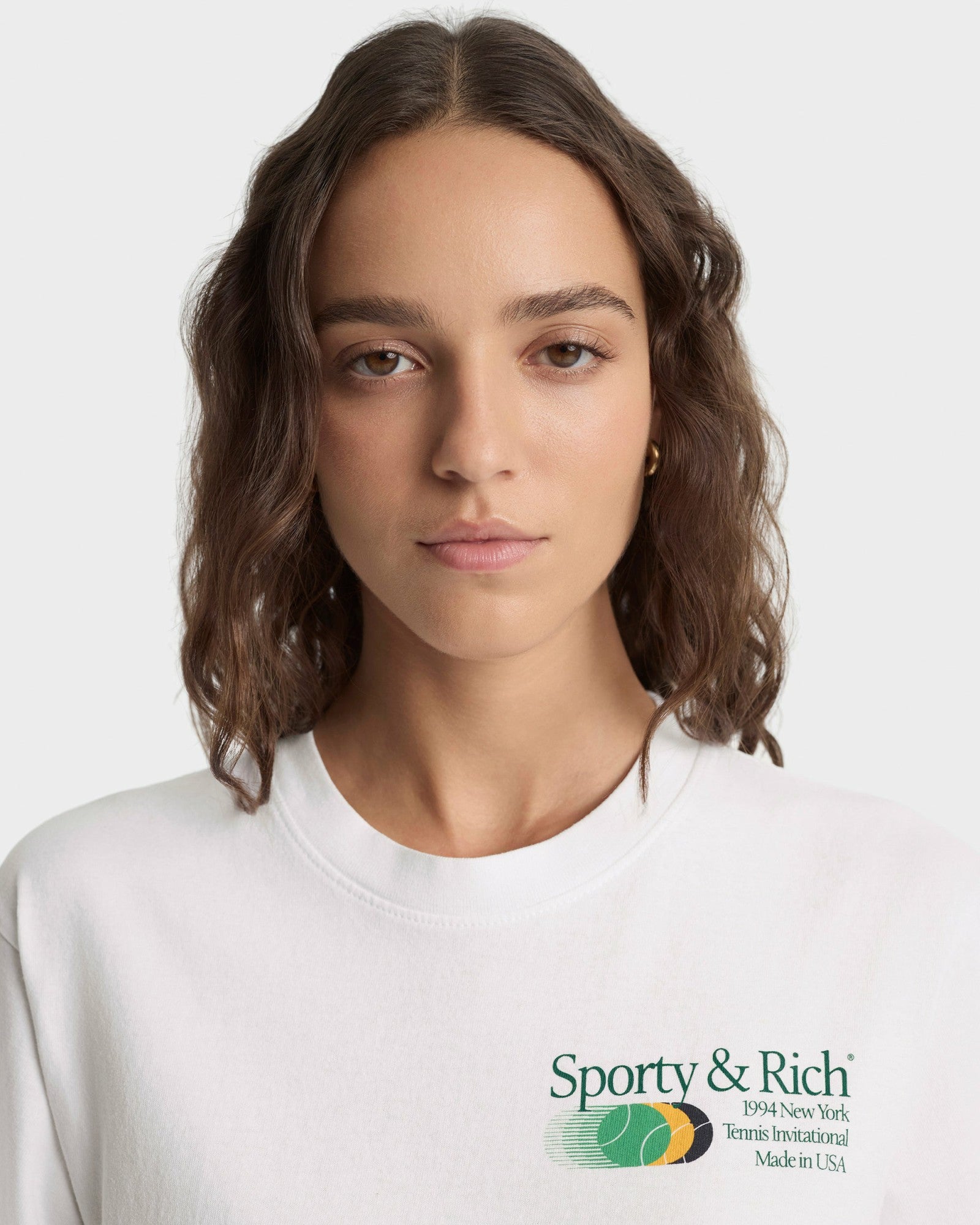 Invitational T-Shirt - White/Forest Sporty & Rich For Sale