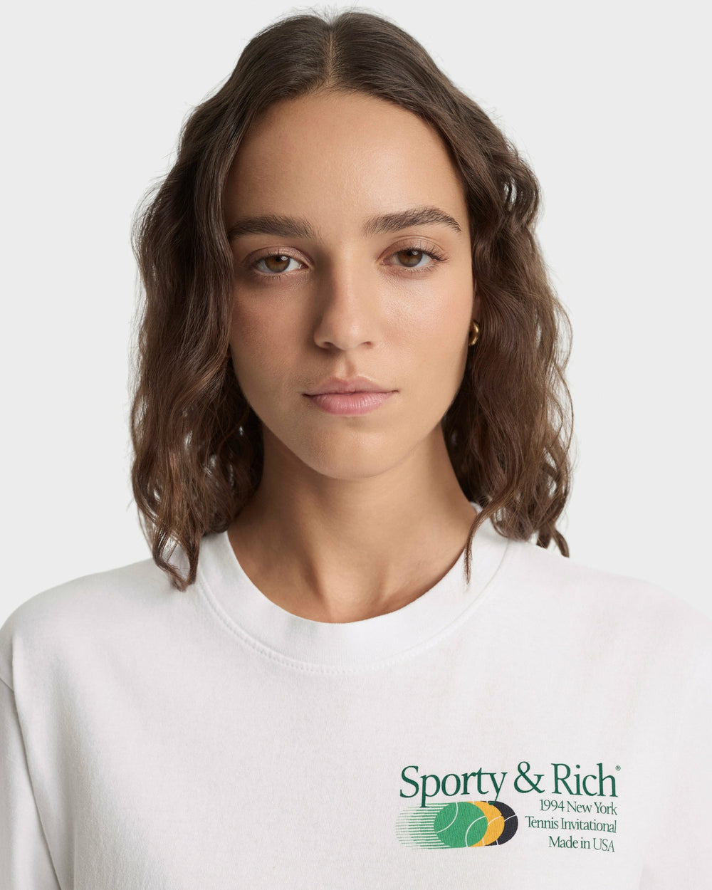 Invitational T-Shirt - White/Forest Sporty & Rich For Sale