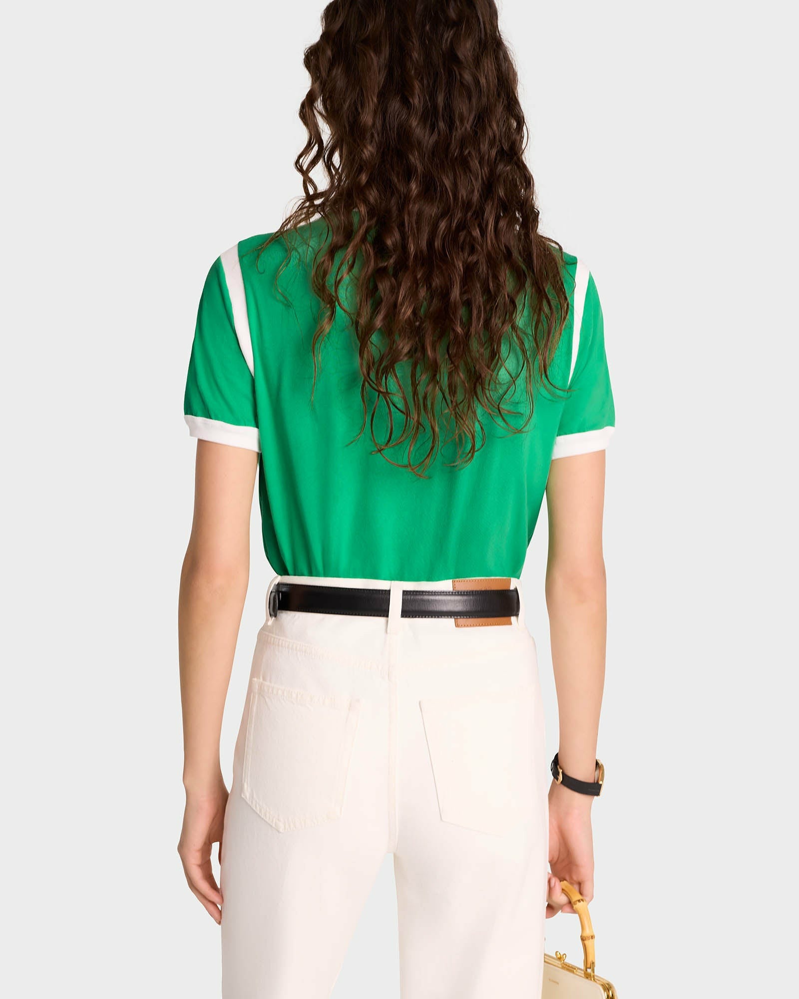 California Sports Tee - Verde/White Sporty & Rich US