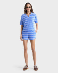 SRC Terry Polo - Juniper Striped Sporty & Rich Sale